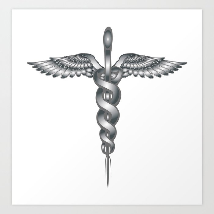 Caduceus Medical Symbol Art Print By Homestead Society6 The caduceus vs the staff of asclepius (asklepian 03) keith blayney sept 2002, revised oct 2005. caduceus medical symbol art print by homestead