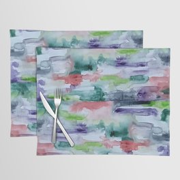 Abstract Green and Purple Wash Placemat