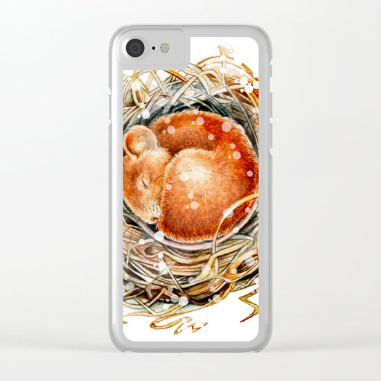 Mouse in the Snow Clear iPhone Case