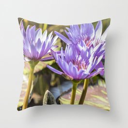 Lavender Lotus Throw Pillow