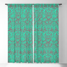 William Morris "Bluebell or Columbine" 8. turquoise Blackout Curtain