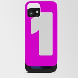 1 (White & Magenta Number) iPhone Card Case