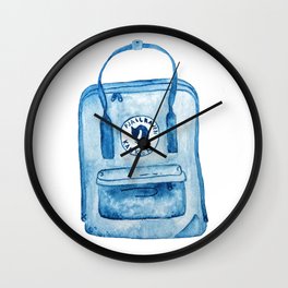Blue Fjallraven Kanken Backpack Wall Clock