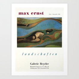 max ernst landschaften galerie vintage Poster Art Print | Plakat, Schweiz, Beyeler, Svizerra, Switzerland, Werbung, Ancienne, Digital, Suisse, Advertisement 