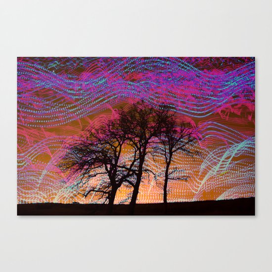 Disco Dancing Trees Canvas Print