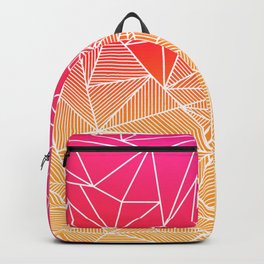 Bindi Rays Backpack | Graphicdesign, Illustration, Pink, Red, Gradient, Yellow, Abstract, Digital, Pattern, Orange 