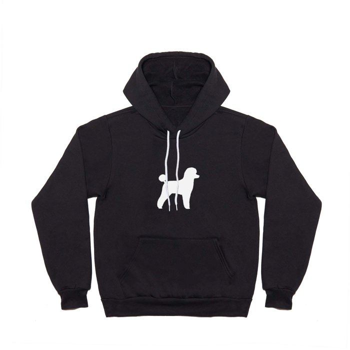 White Toy Poodle Silhouette Hoody