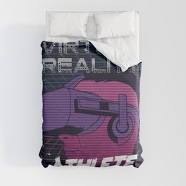 Virtual reality athlete augmented reality design Duvet Cover