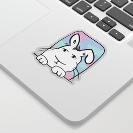 Bunny on a Lookout Sticker