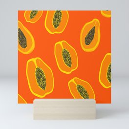Sarah - papaya Mini Art Print