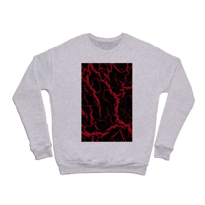 Cracked Space Lava - Burgundy Crewneck Sweatshirt