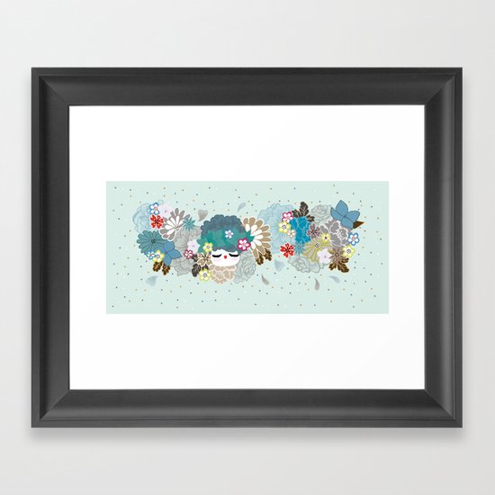 Kokeshina - Hiver / Winter Framed Art Print