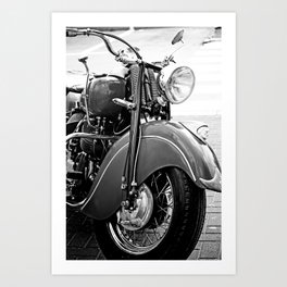 Motorcycle-B&W Art Print