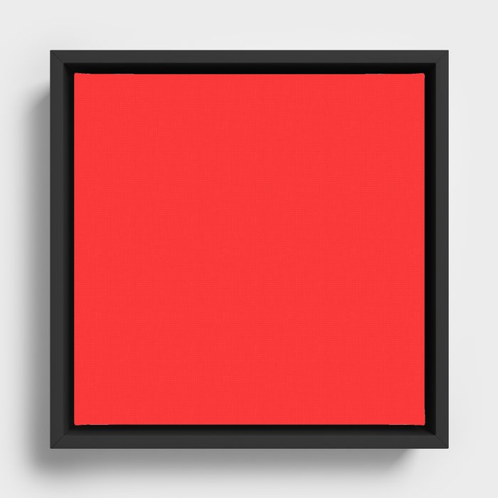 Neon Red Framed Canvas