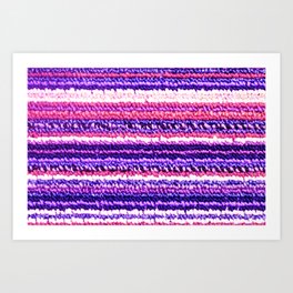 Purple Pink Carpet Stripes Art Print
