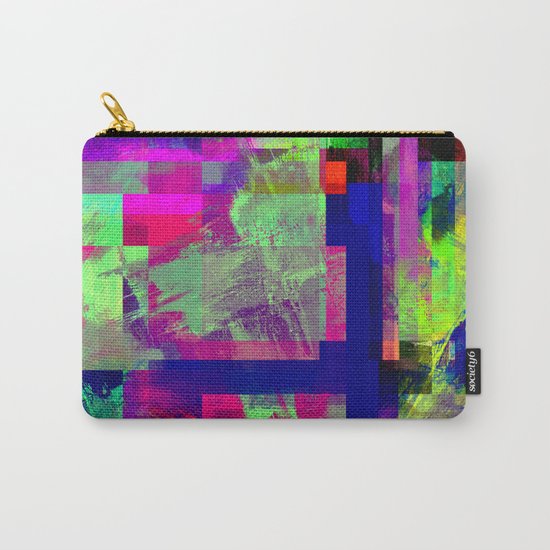 Pastel Geometry X - Abstract, goemetric, pastel coloured, textured artwork Carry-All Pouch