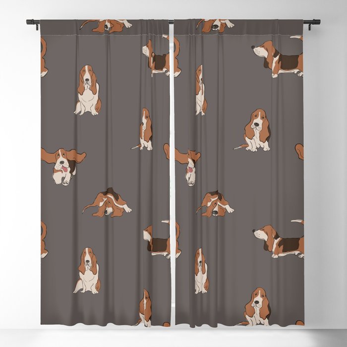 Basset Funny Dog Blackout Curtain