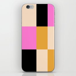 Shapes 15 | Pink Black Mustard iPhone Skin