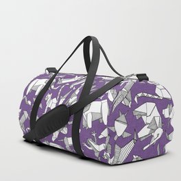 origami animal ditsy purple Duffle Bag