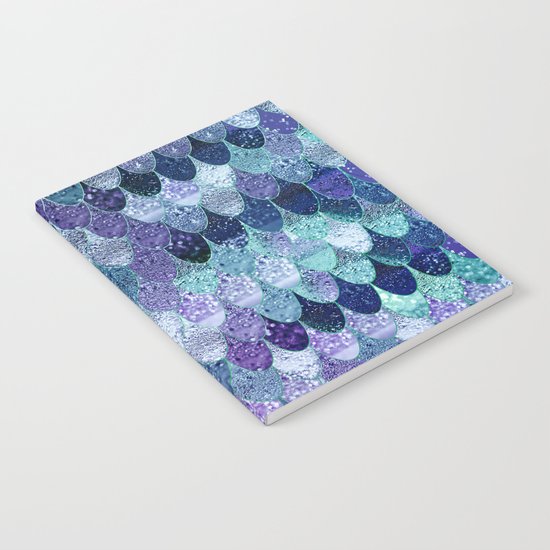 SUMMER MERMAID Purple & Mint by Monika Strigel Notebook