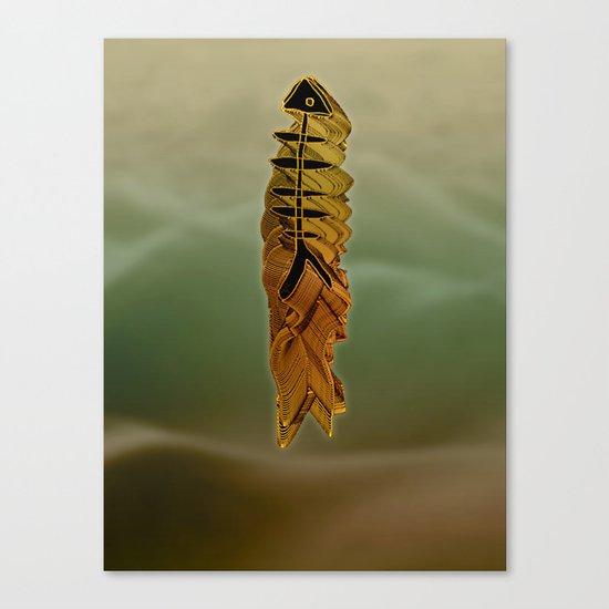 Atlante 03-07-16 / ORANGE in BLUE Canvas Print