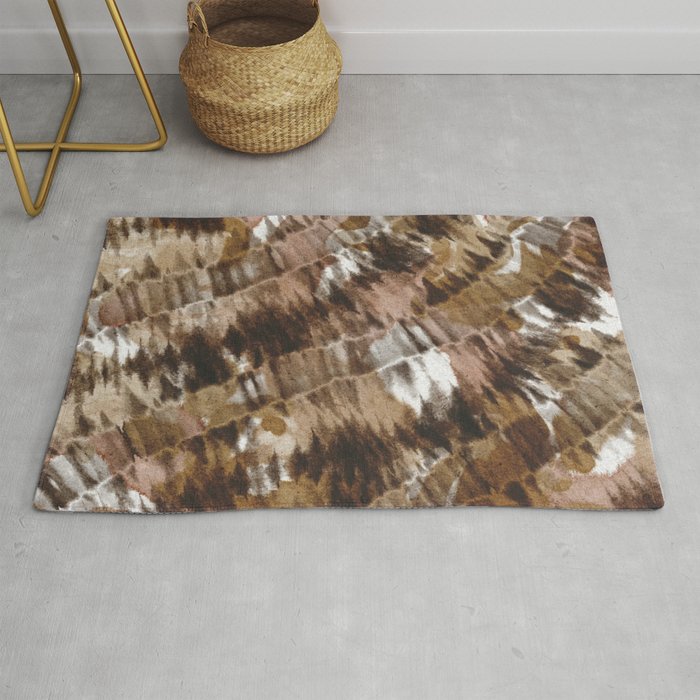 Brown Tie Dye Rug