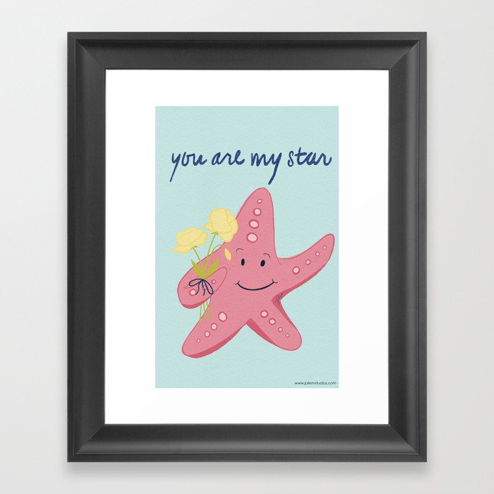 You are my Star, Starfish Framed Art Print