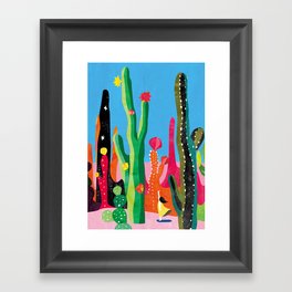 Cactus Time Framed Art Print