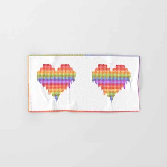 Gingham Heart Hand & Bath Towel