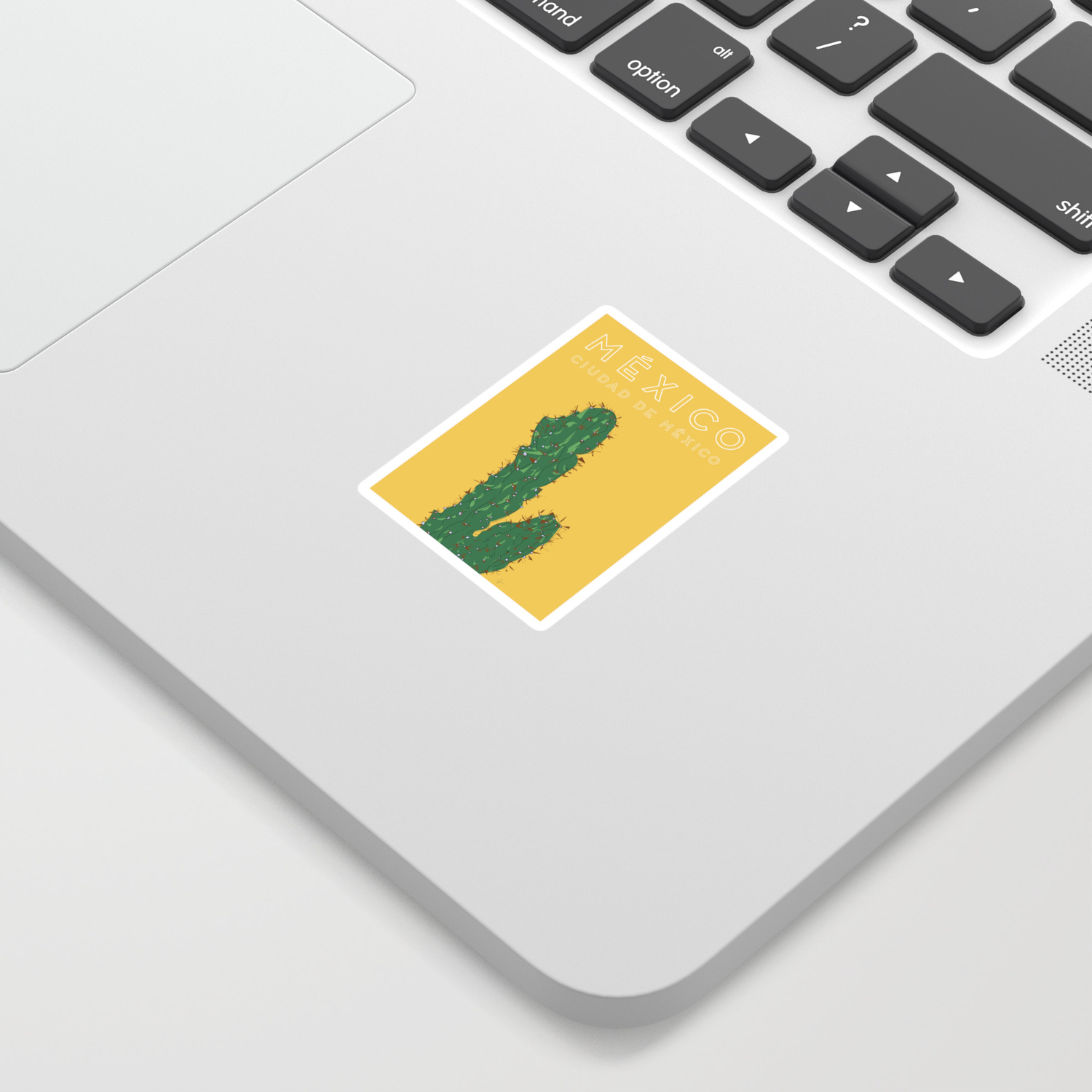 Mexico City Ciudad De Mexico Mexico Cactus Travel Poster Sticker By Carrielymandesigns Society6