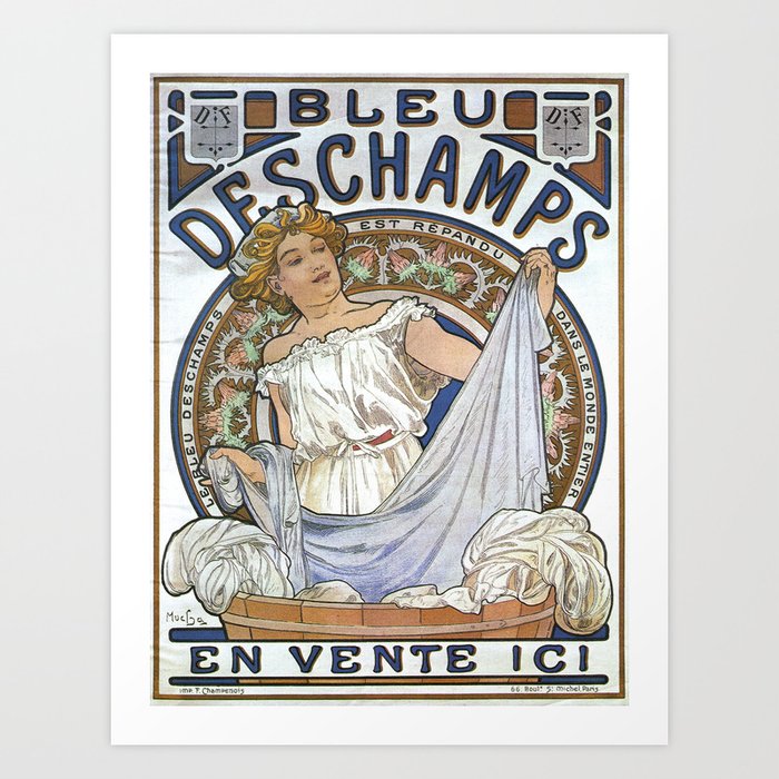 Vintage poster - Bleu Deschamps Art Print