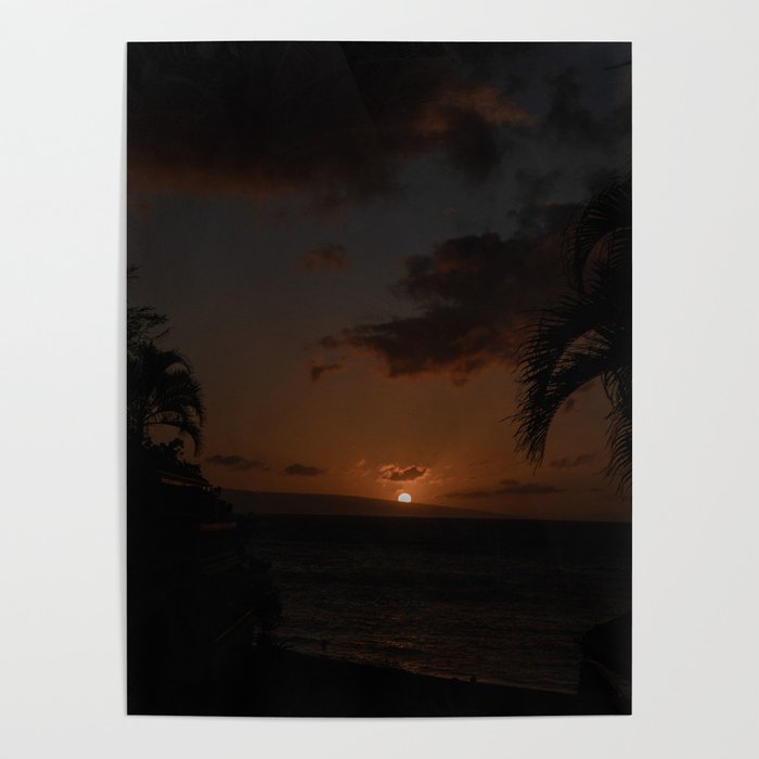 Maui Beach Sunset  Poster