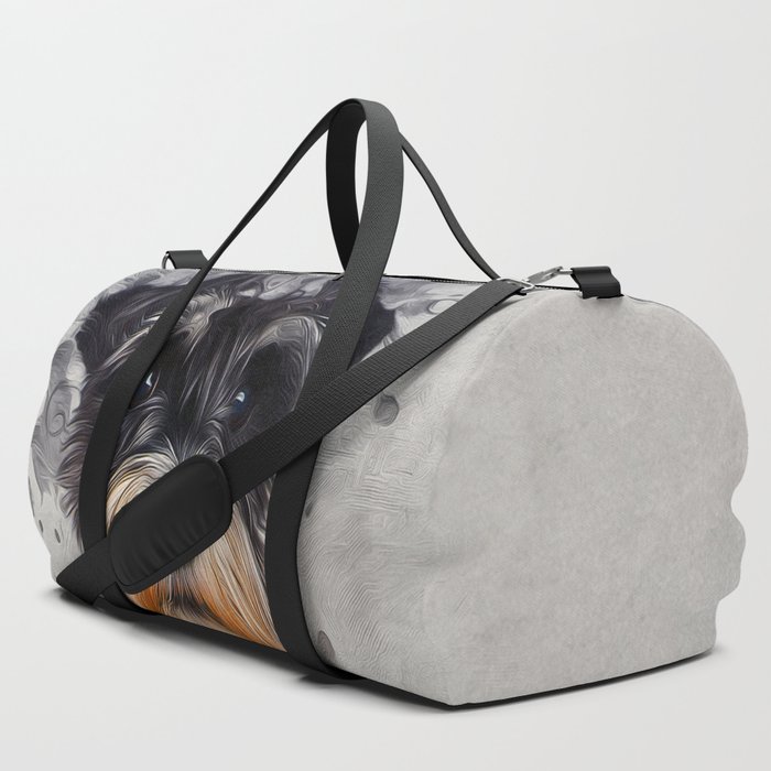 Miniature Schnauzer Duffle Bag by Ian Mitchell Society6