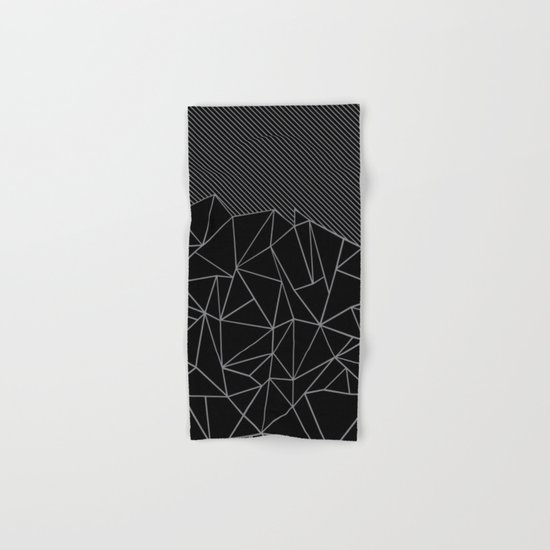 Ab Lines 45 Grey and Black Hand & Bath Towel