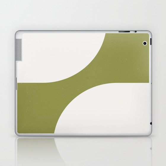 Modern 70s Arch Figures Abstract on Green Laptop & iPad Skin