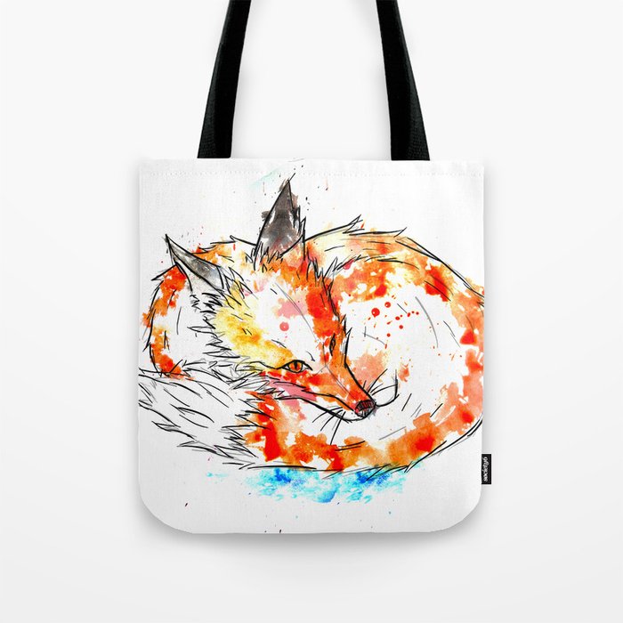 Watercolour Fox Tote Bag by Hannah Palmer Art | Society6
