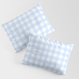 Light blue Gingham ,checkered ,buffalo ,plaid pattern Pillow Sham