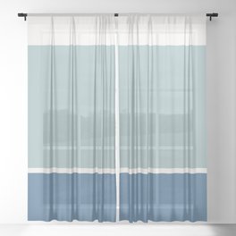 Contemporary Color Block XVIII Sheer Curtain