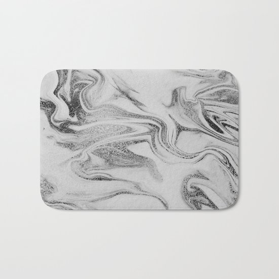Spilled Ink Marble Bath Mat