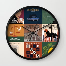 Classic Literature Book Art Wall Clock