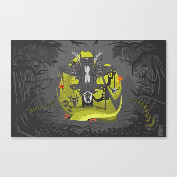 little one against the forces of evil Canvas Print