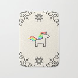 Cross Stitch Unicorn Bath Mat