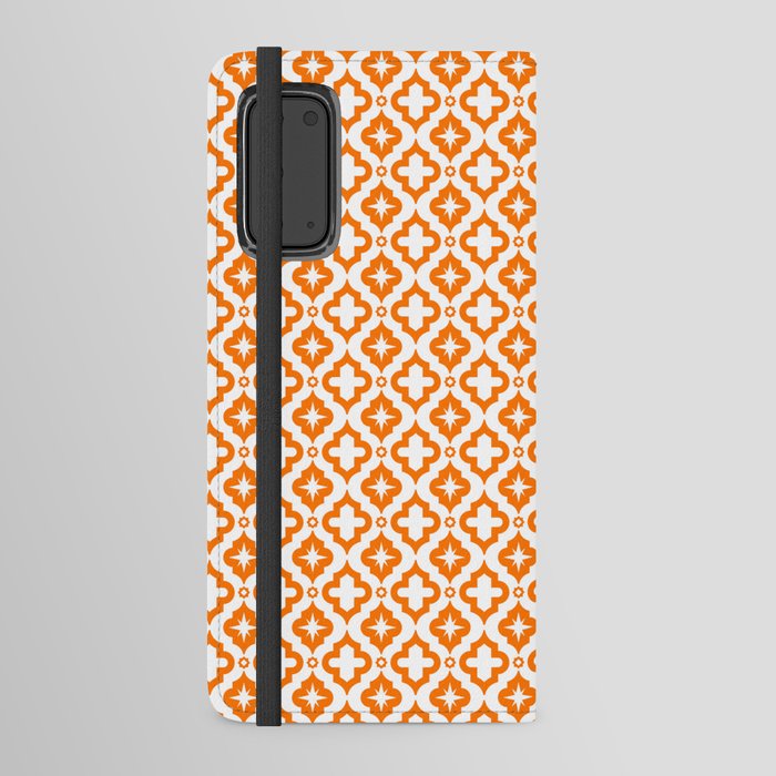 Orange Ornamental Arabic Pattern Android Wallet Case