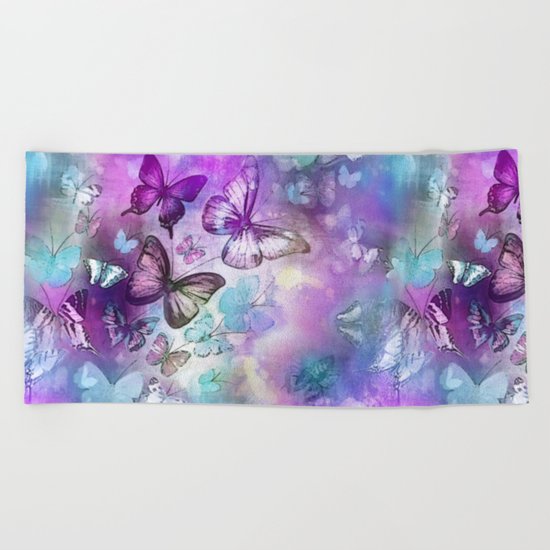Butterflies Dreaming Beach Towel