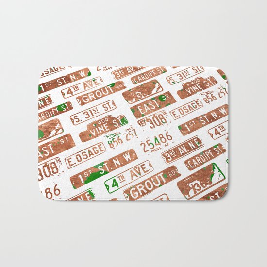 Car plates Bath Mat