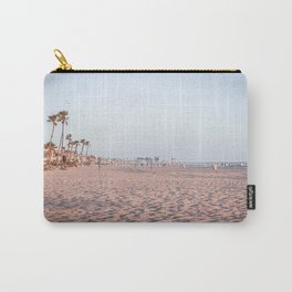 Newport Beach Modern and Vintage Beach Aesthetic Photography of Horizon Landscape with Pier Carry-All Pouch