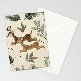 winter deer // repeat pattern Stationery Card