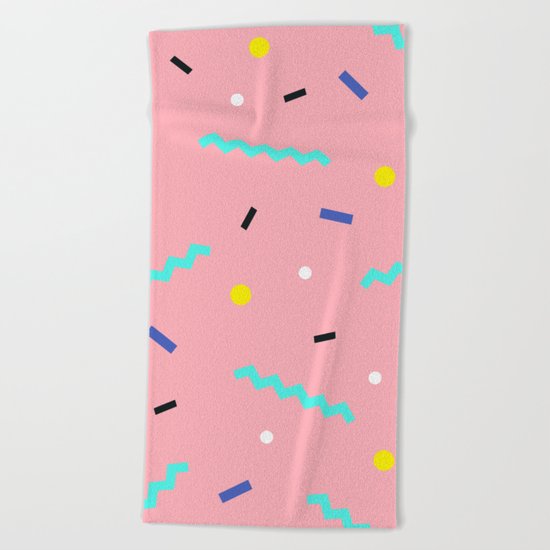 Memphis pattern 54 Beach Towel