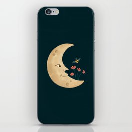 Moon and the bee iPhone Skin