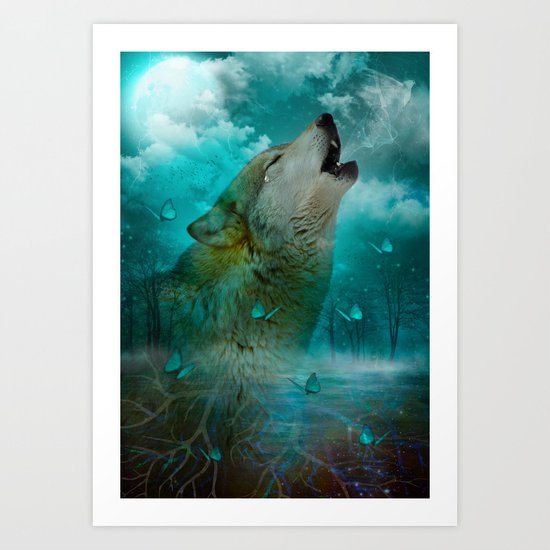 I'll See You In My Dreams (Cry of the Wolf) Art Print